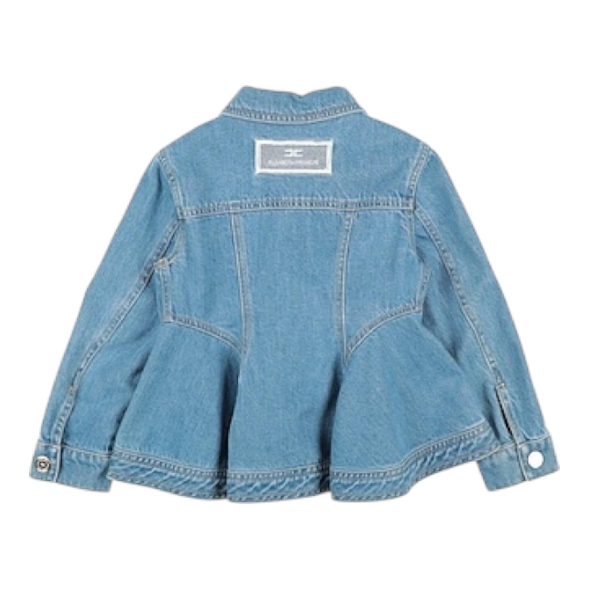 Elisabetta Franchi camicia Manica Lunga Tinta Unita In Denim per Bambina EFGB123XXXX AZZURRO ELISABETTA FRANCHI 