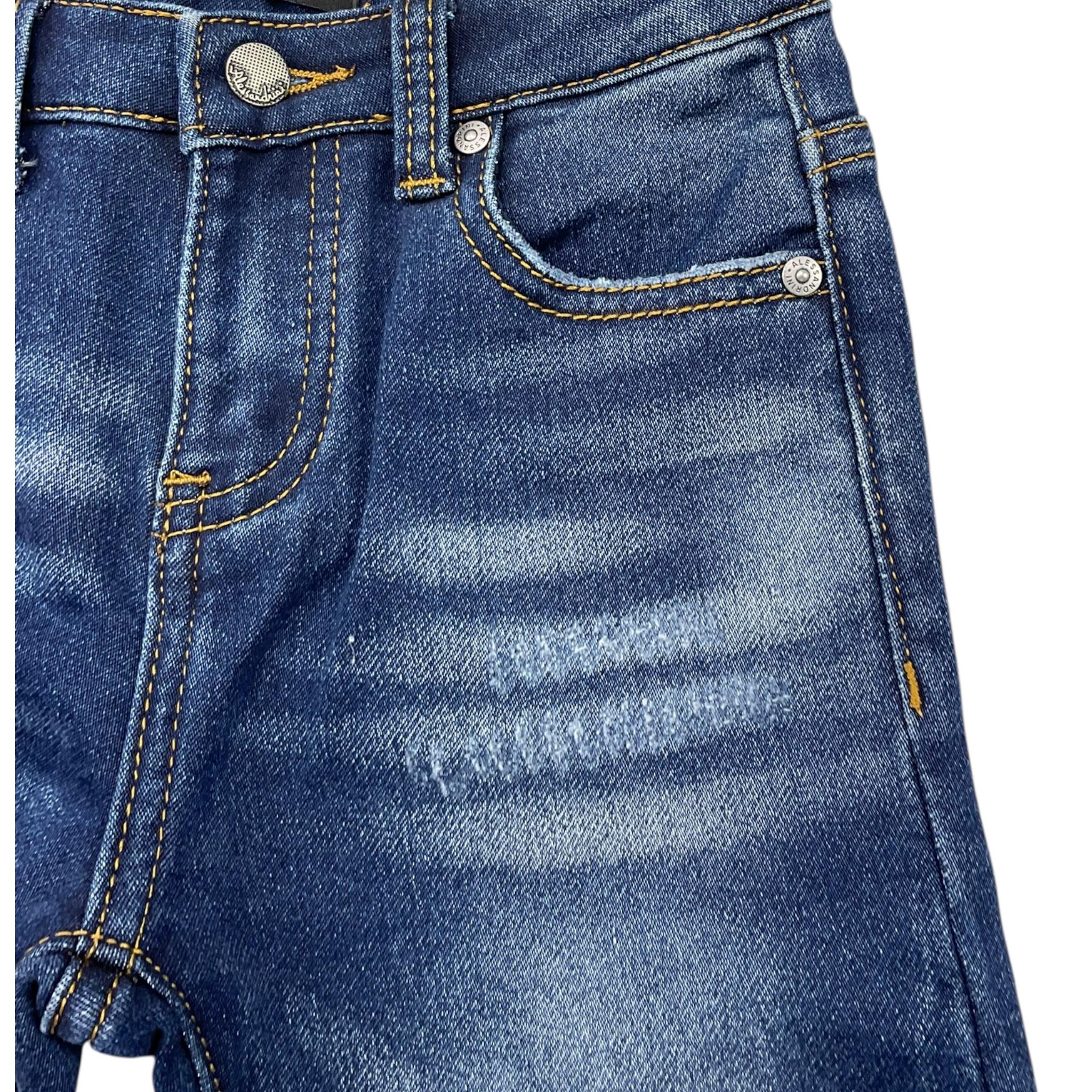 DANIELE ALESSANDRINI jeans tinta unita con girovita regolabile Blu per Bambino 1291PD0803 BLU DANIELE ALESSANDRINI 