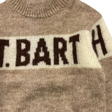 SAINT BARTH maglia mezzo collo tinta unita con stampa Sabbia per Bambina DANY SABBIA SAINT BARTH 