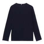 TOMMY HILFIGER shirt girocollo tinta unita con stampa Blu per Neonato KB0KB08672 BLU TOMMY HILFIGER 