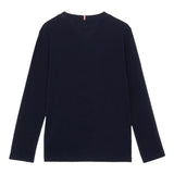 TOMMY HILFIGER shirt girocollo tinta unita con stampa Blu per Neonato KB0KB08672 BLU TOMMY HILFIGER 