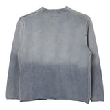 Diesel Ripped Solid Color Crewneck Pullover Blau für Jungen