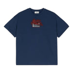 ETRO t-shirt girocollo tinta unita con logo Blu per Bambino GV8P51 BLU ETRO 