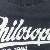 Philosophy Sweatshirt Modell Crop Solid Color Rundhals mit Print Schwarz für Mädchen