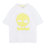 Timberland T-Shirt Girocollo Tinta Unita con Stampa per Bambino T60482 BIANCO TIMBERLAND 