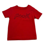 F**K T-Shirt Girocollo Tinta Unita con Stampa per Neonato FJ224210RS ROSSO F**K 