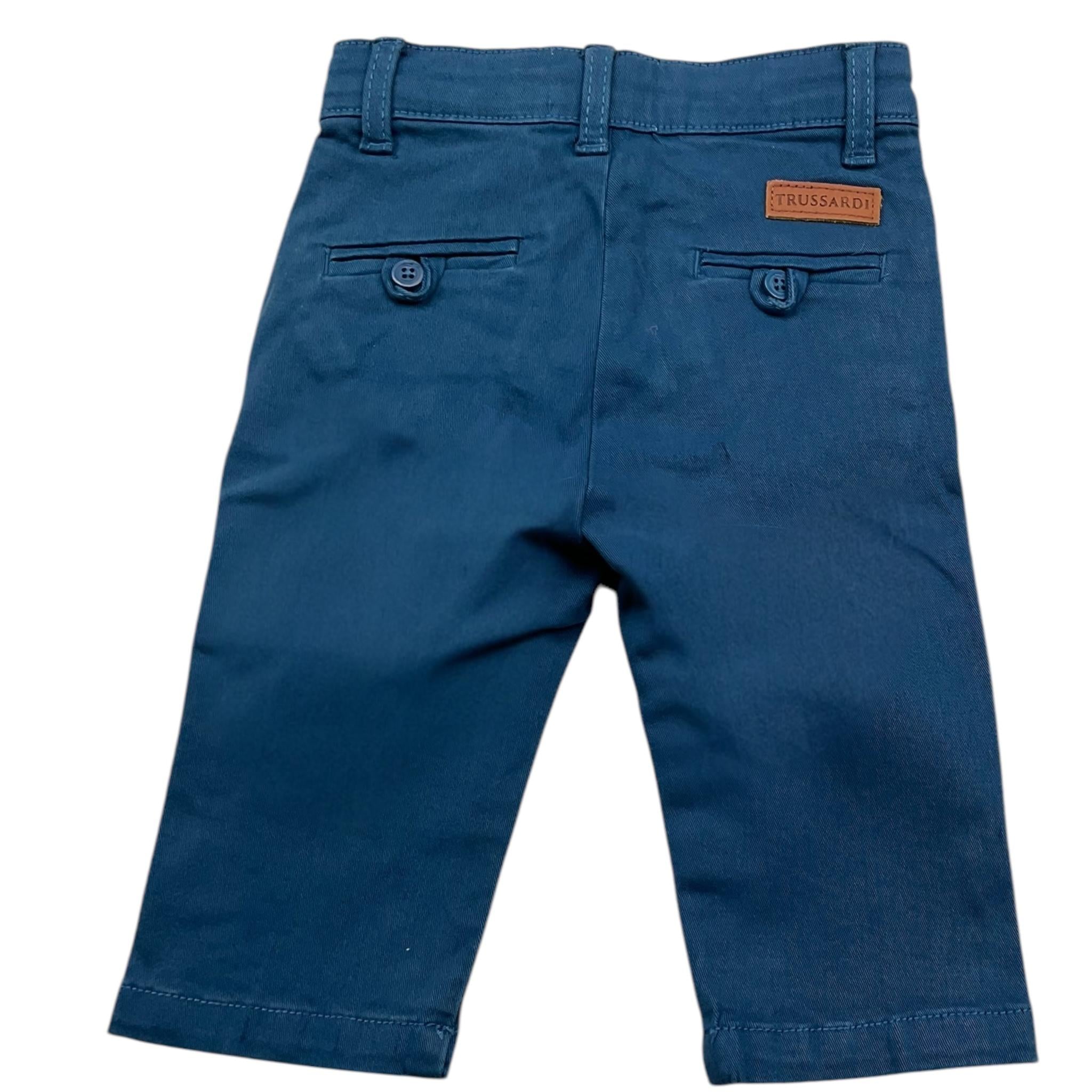 TRUSSARDI pantalone tinta unita con girovita regolabile Petrolio per Neonato TIA24033PAN PETROLIO TRUSSARDI 