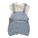 Babidu 2-teiliges Set Shirt-Latzhose Blau für Neugeborene