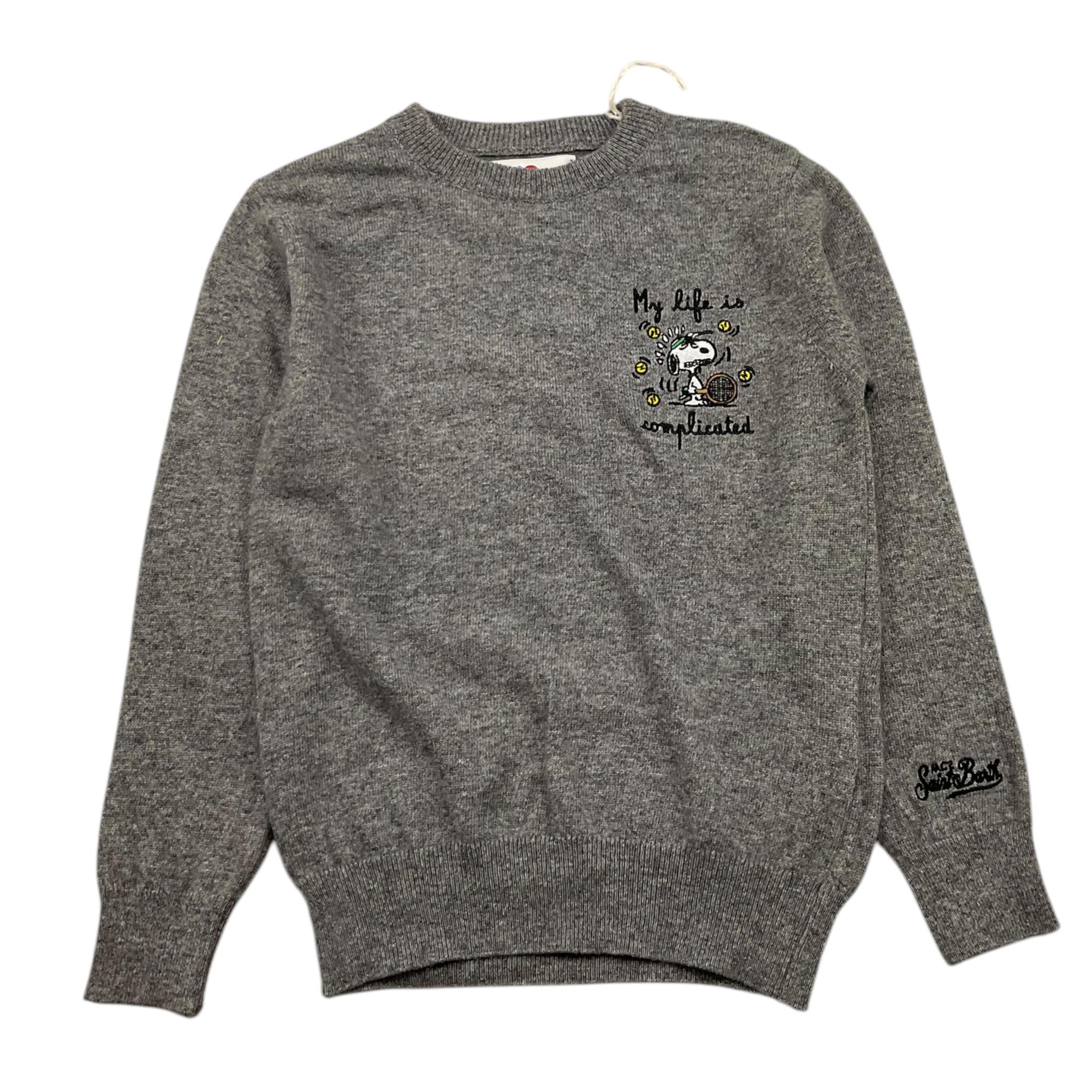 SAINT BARTH maglia tinta unita con stampa Grigio per Bambino 005431 GRIGIO SAINT BARTH 