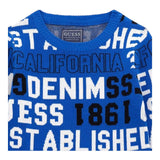 GUESS maglia girocollo tinta unita con stampa Cobalto per Neonato N4YR00Z3GV0 COBALTO GUESS 