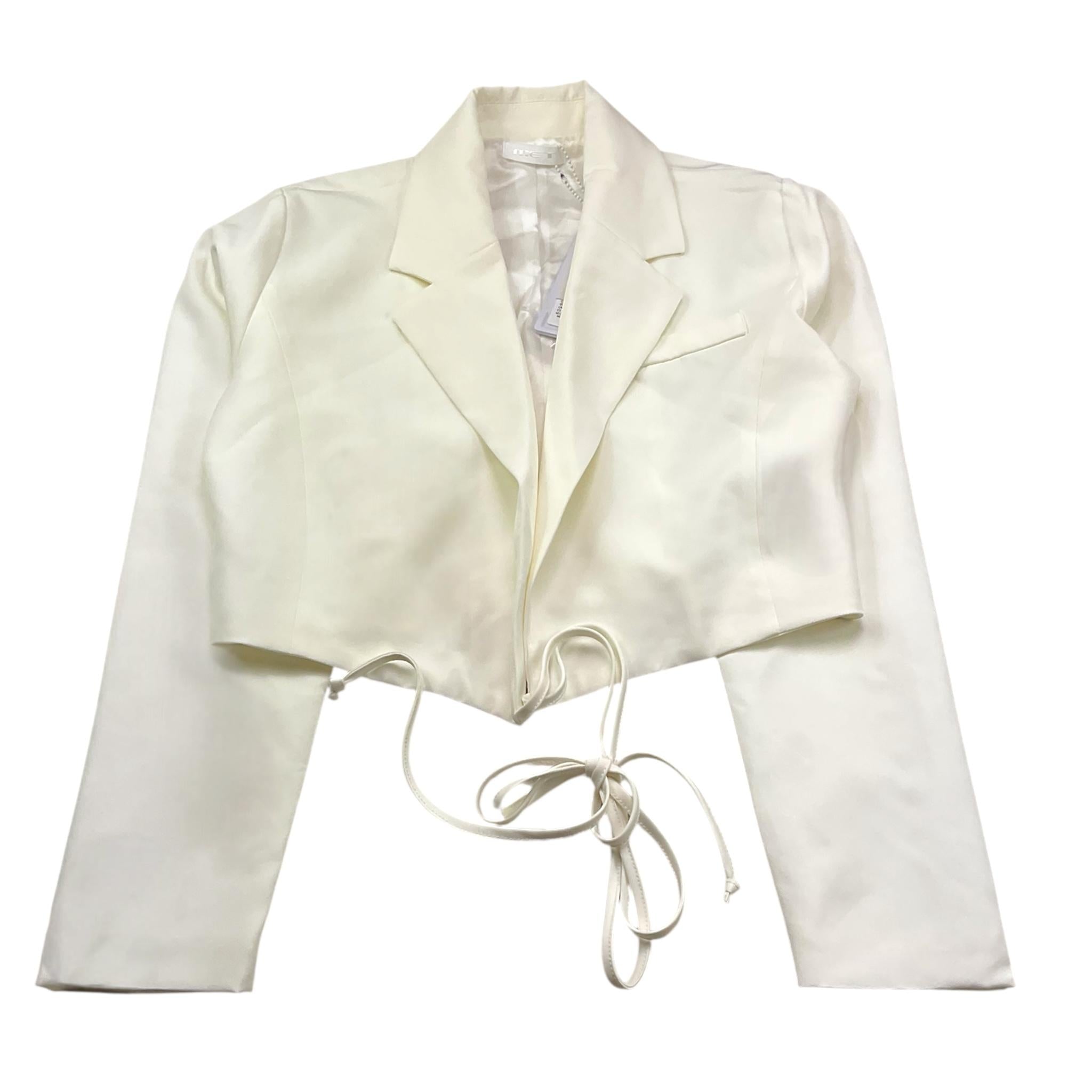 Met Giacca Modello Crop Tinta Unita per Bambina ME299 BIANCO MET 