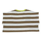 Dou Dou T-Shirt Girocollo Bicolore con Fantasia A Righe per Bambina DW8A21XX PANNA/BEIGE DOU DOU 