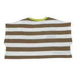 Dou Dou T-Shirt Girocollo Bicolore con Fantasia A Righe per Bambina DW8A21XX PANNA/BEIGE DOU DOU 