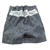 Manuel & Frank Bermuda Tinta Unita con Elastico In Vita E Fantasia A Righe per Neonato MF2189I BIANCO/BLU MANUEL & FRANK 