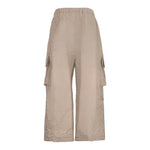 Dou Dou Pantalone Modello Cargo Tinta Unita con Tasconi per Bambina DW6P90 FANGO DOU DOU 