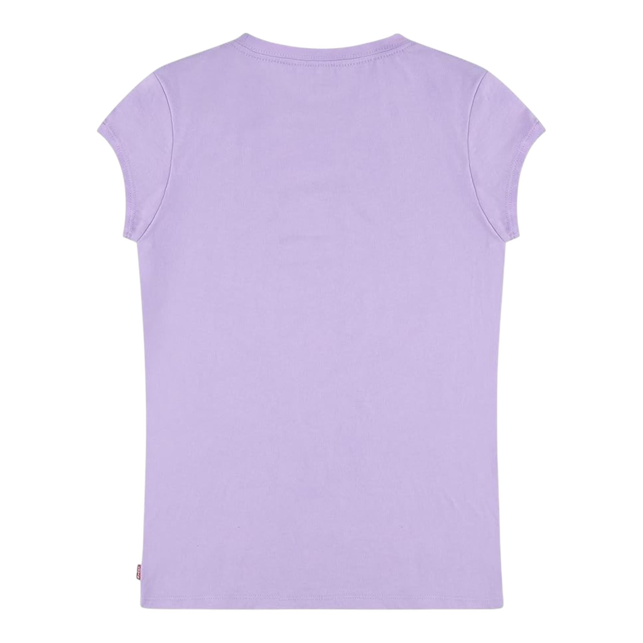 Levi'S T-Shirt Tinta Unita Girocollo con Stampa per Bambina 4E4234 LILLA LEVI'S 