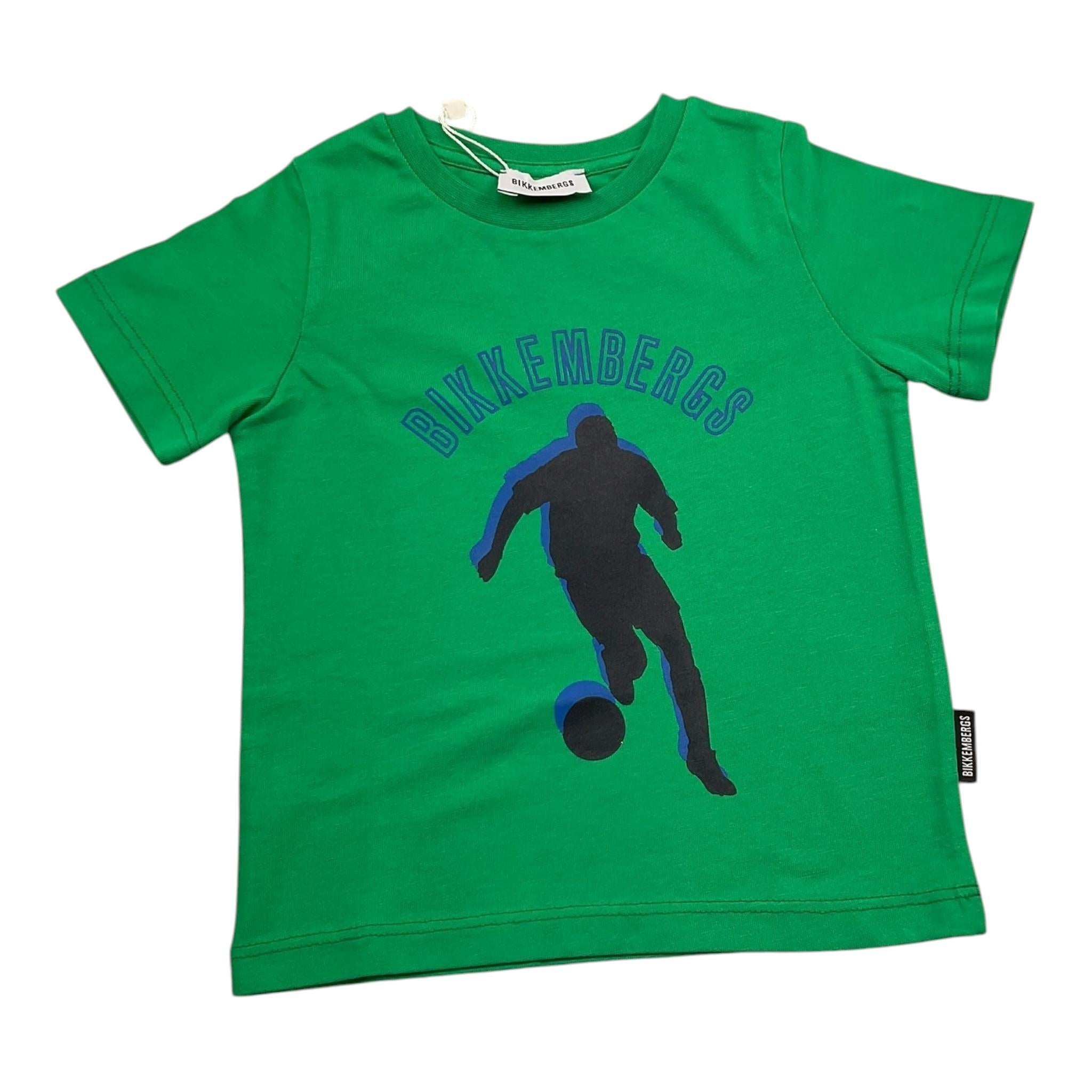 Bikkembergs T-Shirt Girocollo Tinta Unita con Logo per Neonato BK1805 VERDE BiKKEMBERGS 
