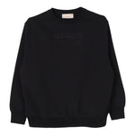 ELISABETTA FRANCHI felpa chiusa girocollo tinta unita con logo Nero per Bambina EFFE138X NERO ELISABETTA FRANCHI 