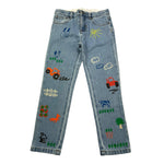 Stella Mccartney Jeans Tinta Unita con Stampa per Bambino TV6Q10J AZZURRO STELLA McCARTNEY 