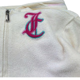 Juicy Couture Felpa con Zip E Cappuccio Tinta Unita per Bambina JBX6524 PANNA JUICY COUTURE 