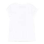 Monnalisa T-Shirt Girocollo Tinta Unita con Brillantini per Bambina 19E617X BIANCO MONNALISA 