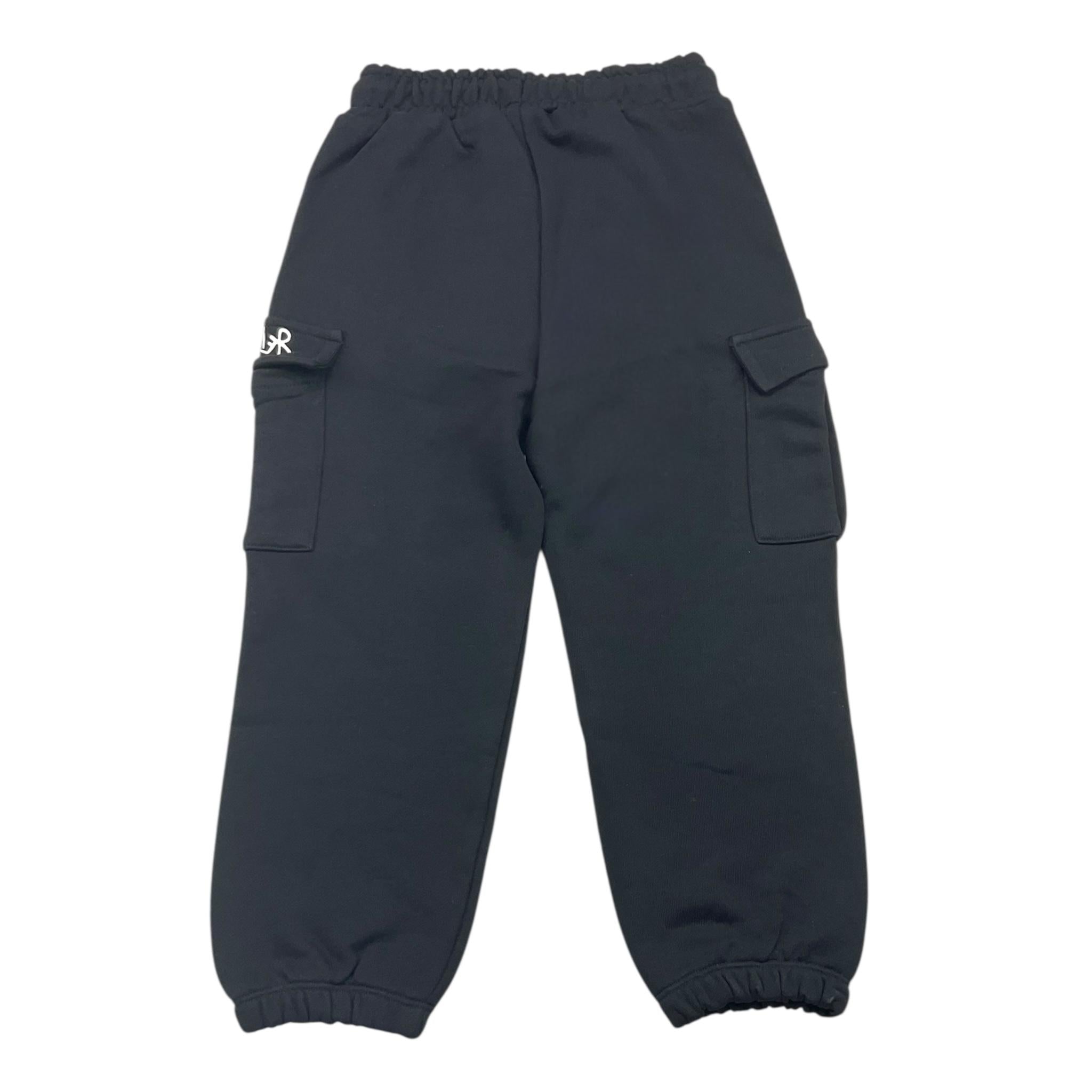DISCLAIMER pantalone modello tuta tinta unita con stampa Nero per Bambino 24IDK58228X NERO DISCLAIMER 