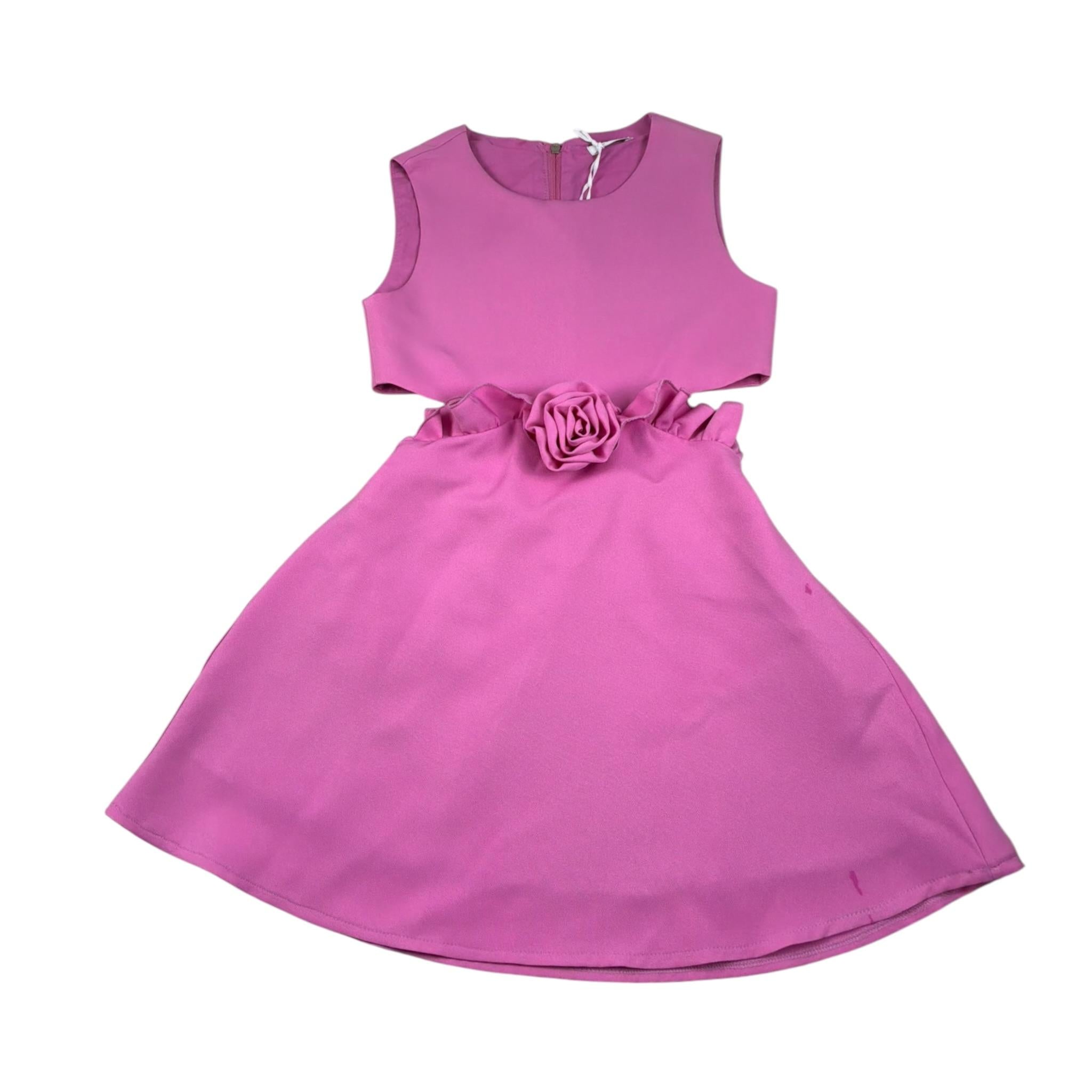 Lu Lu By Miss Grant Abito tinta unita Gioromanica Magenta per Bambina LL3417 MAGENTA LU LU BY MISS GRANT 