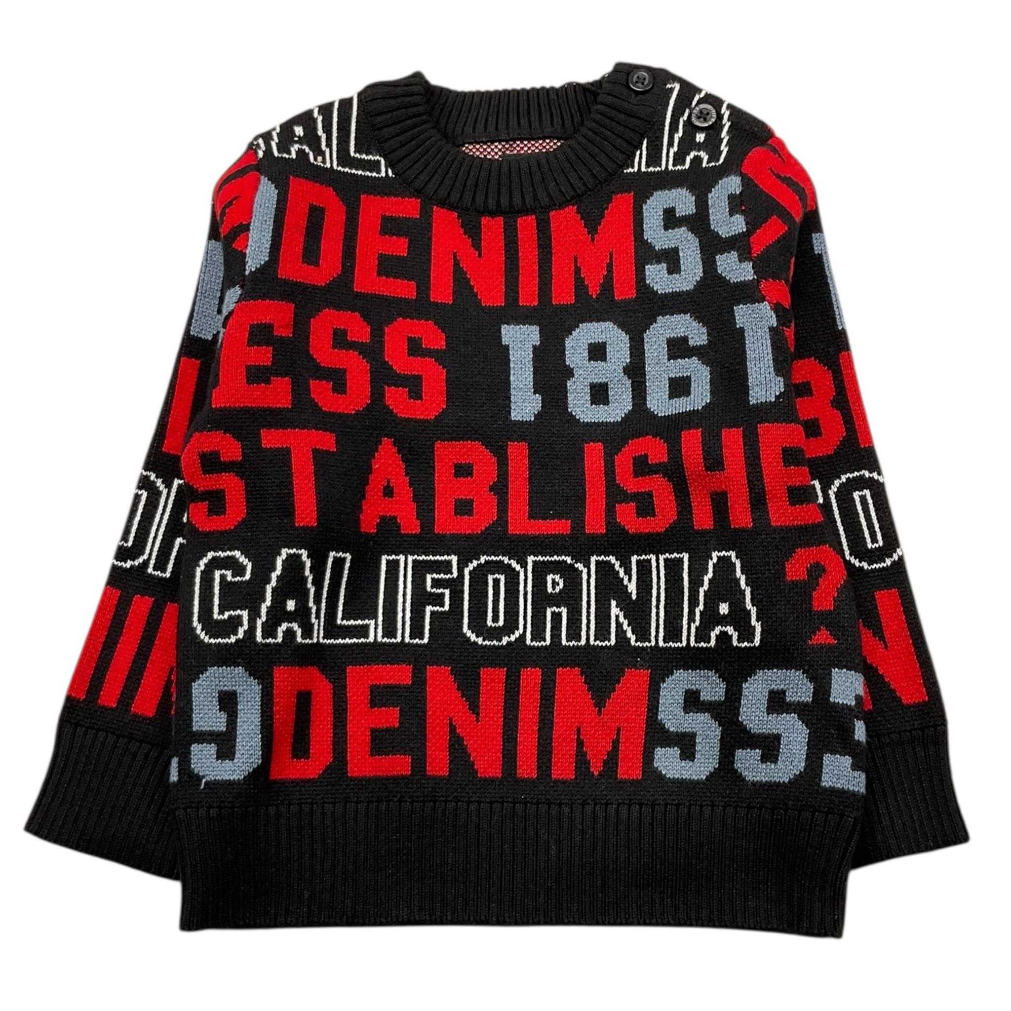 GUESS maglia girocollo tinta unita con stampa Nero per Neonato N4YR00Z3GV00 NERO GUESS 