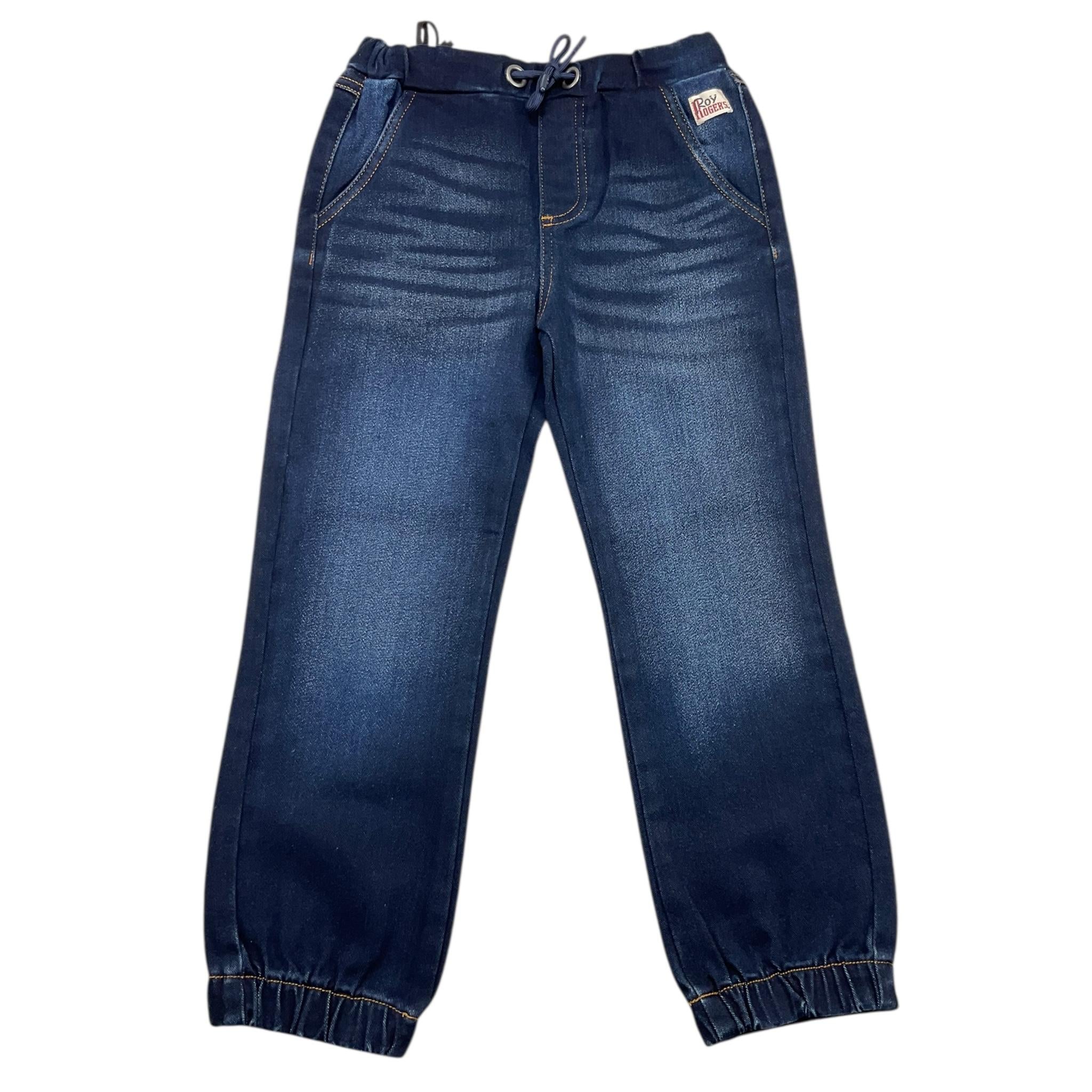 ROY ROGER'S jeans morbido tinta unita con elastico in vita Blu per Bambino RA118 BLU ROY ROGER'S 