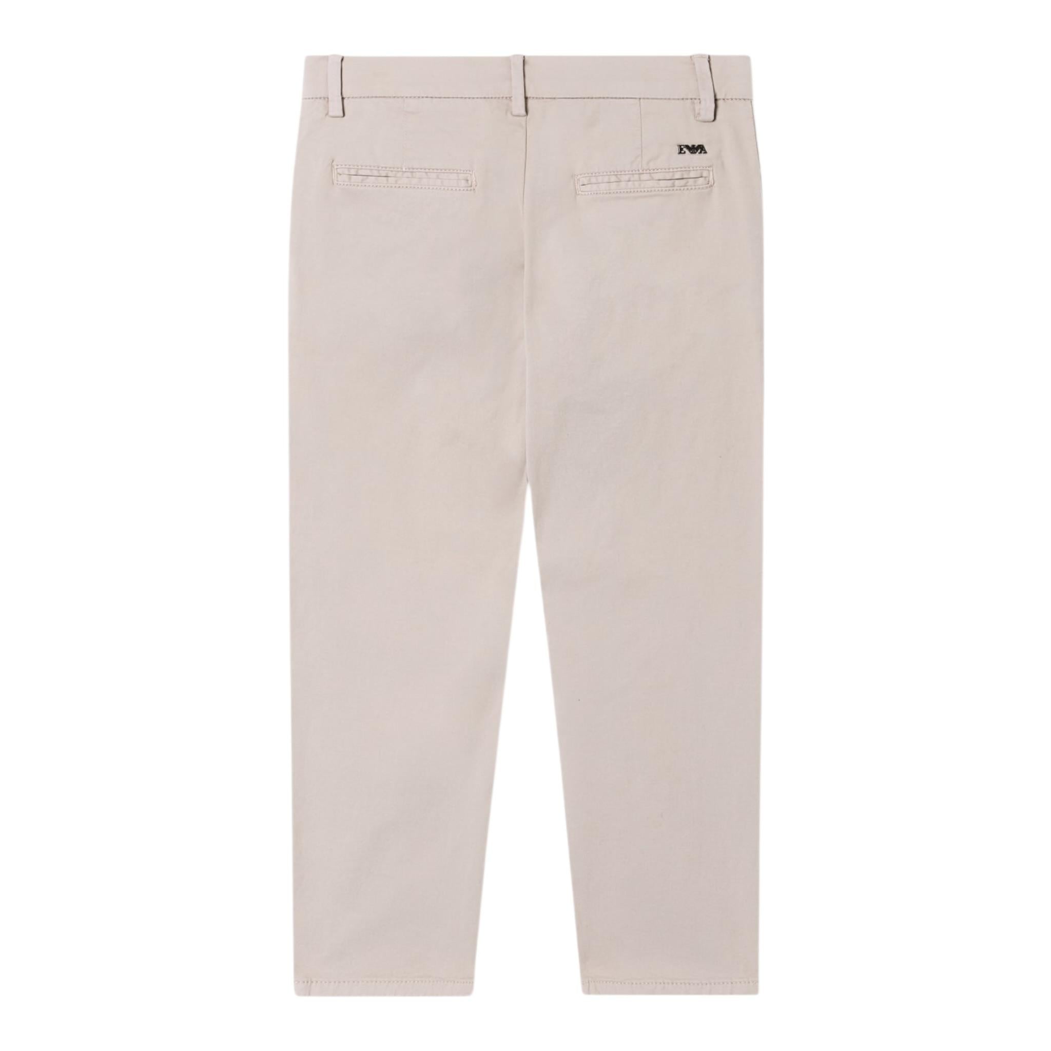 Emporio Armani Pantalone Tinta Unita con Tasche Americane per Bambino 8N4P60XX SABBIA EMPORIO ARMANI 