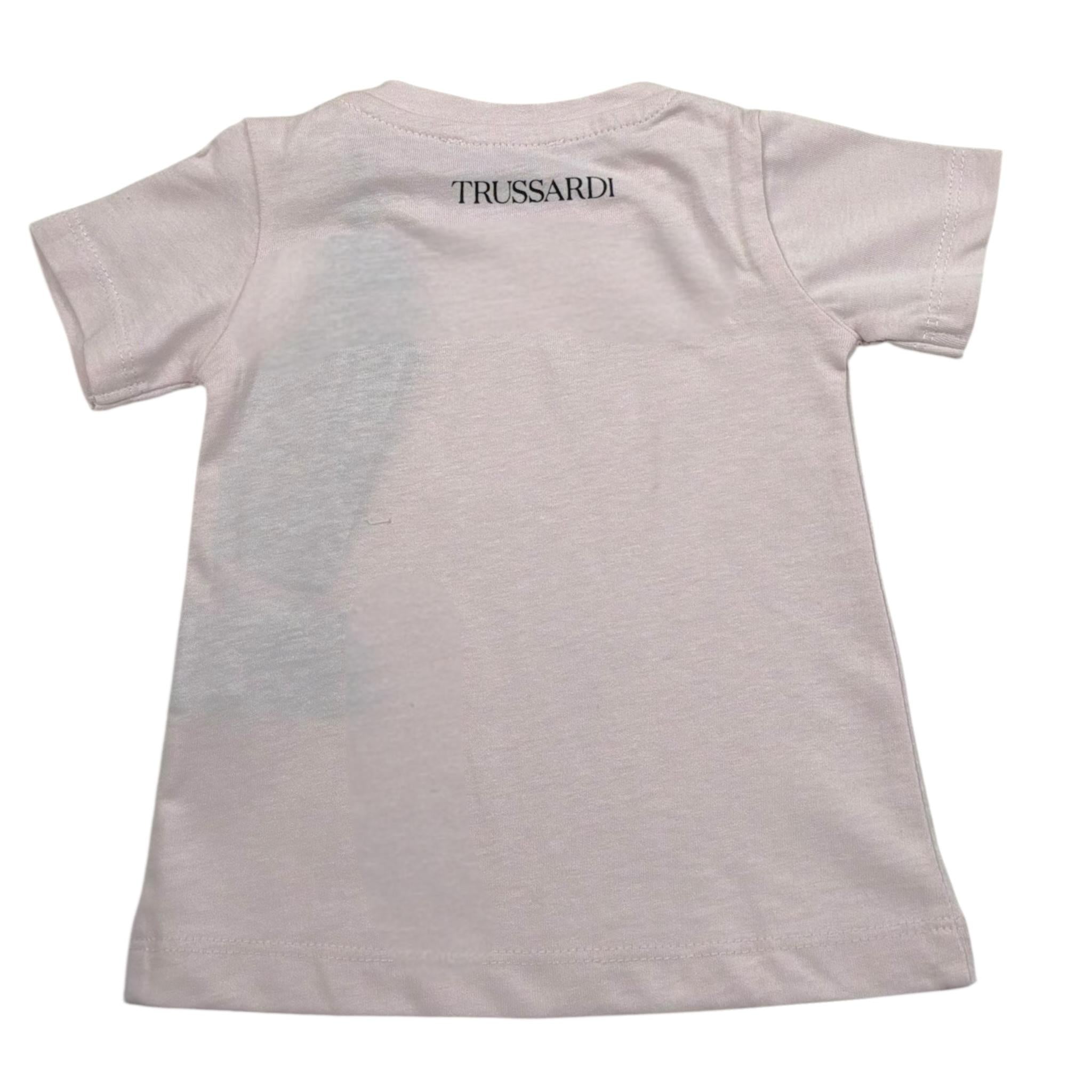 Trussardi T-Shirt Girocollo Tinta Unita con Stampa per Neonata TIP21107 ROSA TRUSSARDI 