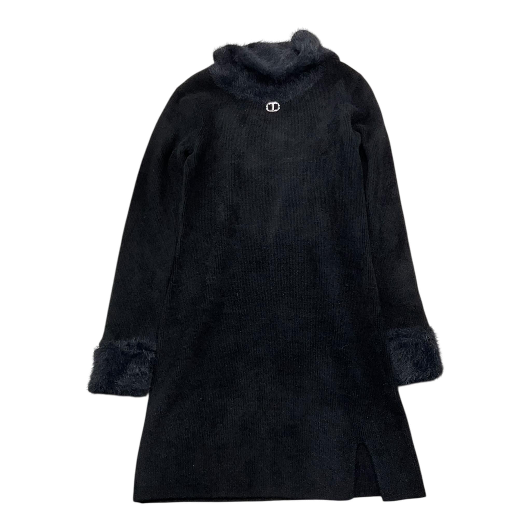 TWINSET abito tinta unita con pelliccia Nero per Bambina 242GJ3200XX NERO TWINSET 