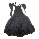 Meimeij Einfarbig Bowknot Armloch Kleid Schwarz Für Mädchen