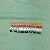 Daniele Alessandrini Rundhals-T-Shirt, einfarbig, mit aquagrünem Logo-Print für Kinder