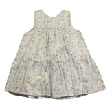 Lalalu' Abito Giromanica Tinta Unita con Stampa Floreale per Neonata VTL08G AZZURRO LALALU' 