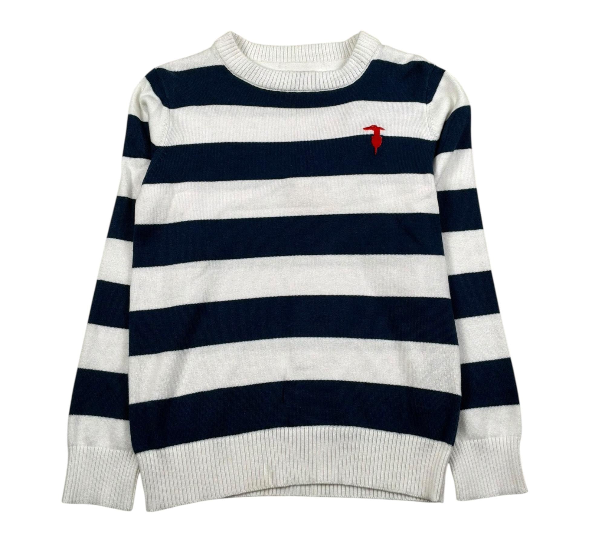 Trussardi Maglia Girocollo Fantasia A Righe per Bambino TBP36004MA BIANCO/BLU TRUSSARDI 