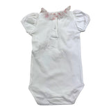Ninnaoh Kompletter Body-Rock Zweifarbig Weiß/Rosa für Baby Mädchen