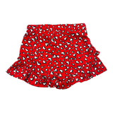 Only Short Einfarbig mit Herzmuster und verstellbarer Taille Rot für Mädchen