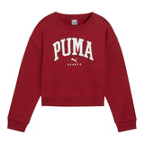 PUMA felpa tinta unita con cappuccio e stampa logo Rosso per Bambino 682774 ROSSO PUMA 