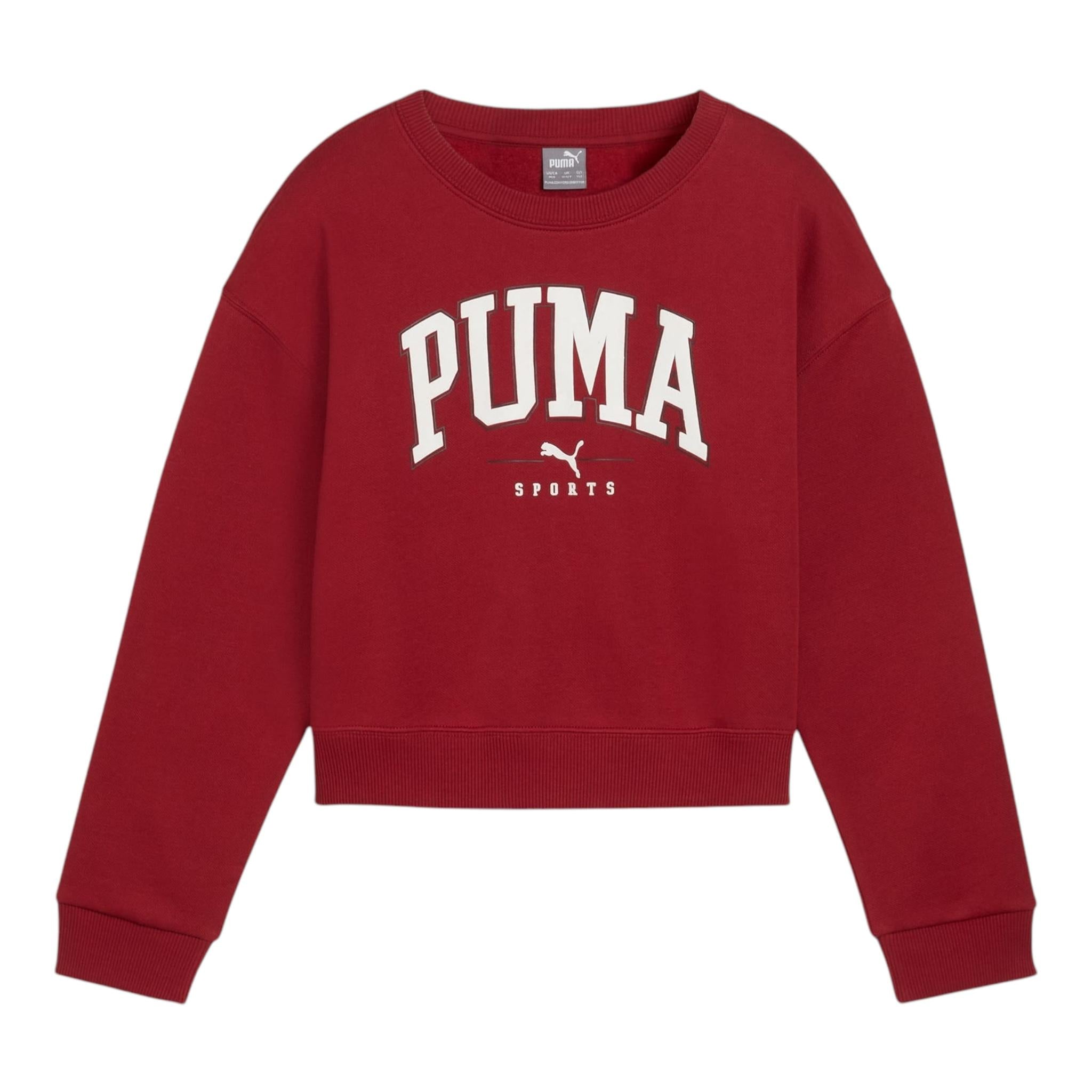 PUMA felpa tinta unita con cappuccio e stampa logo Rosso per Bambino 682774 ROSSO PUMA 
