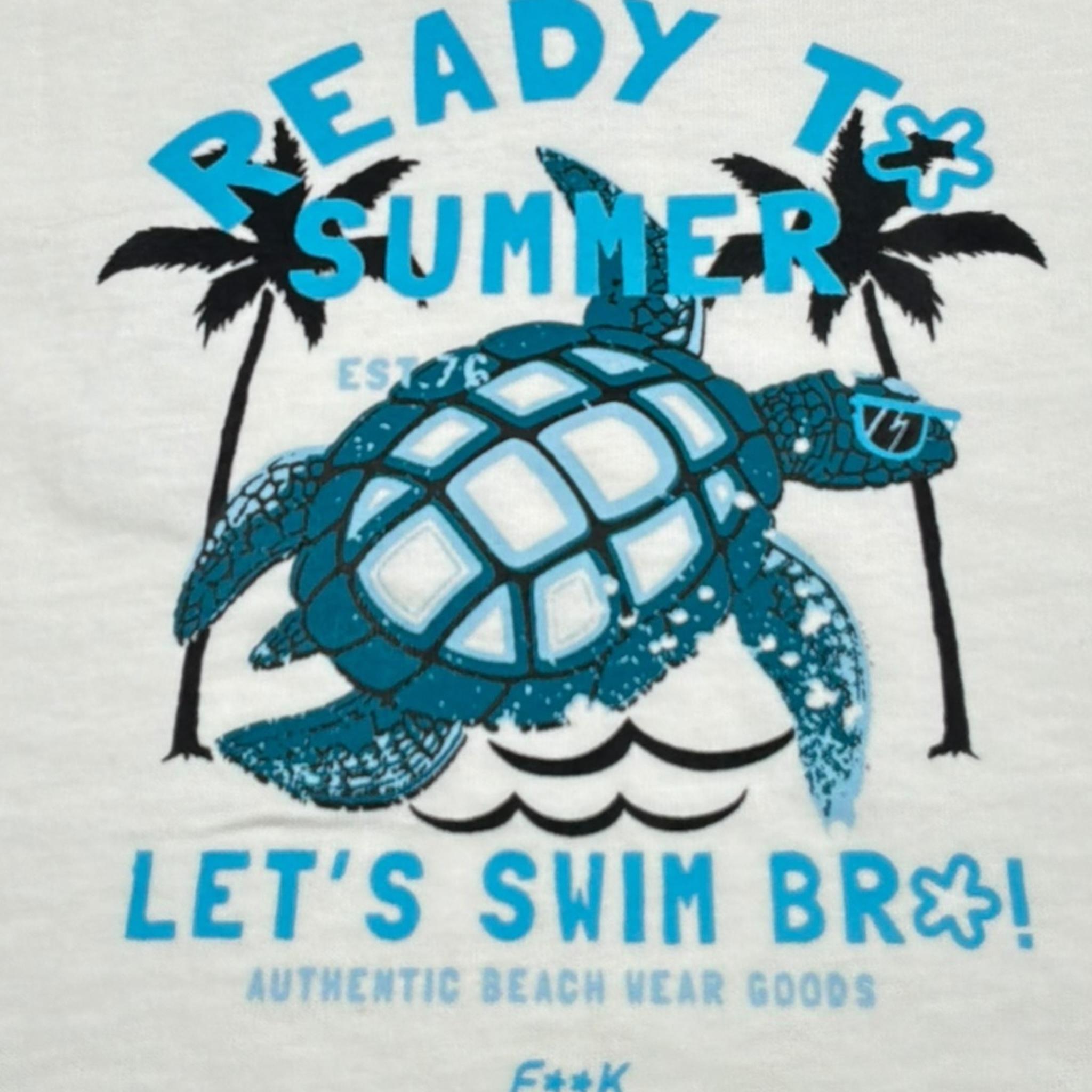 F**K T-Shirt Girocollo Tinta Unita con Stampa per Neonato FJ2460053WH BIANCO F**K 