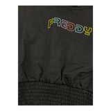 Freddy Sweatshirt Rundhalsausschnitt Einfarbig mit Kontrastdruck Schwarz für Mädchen