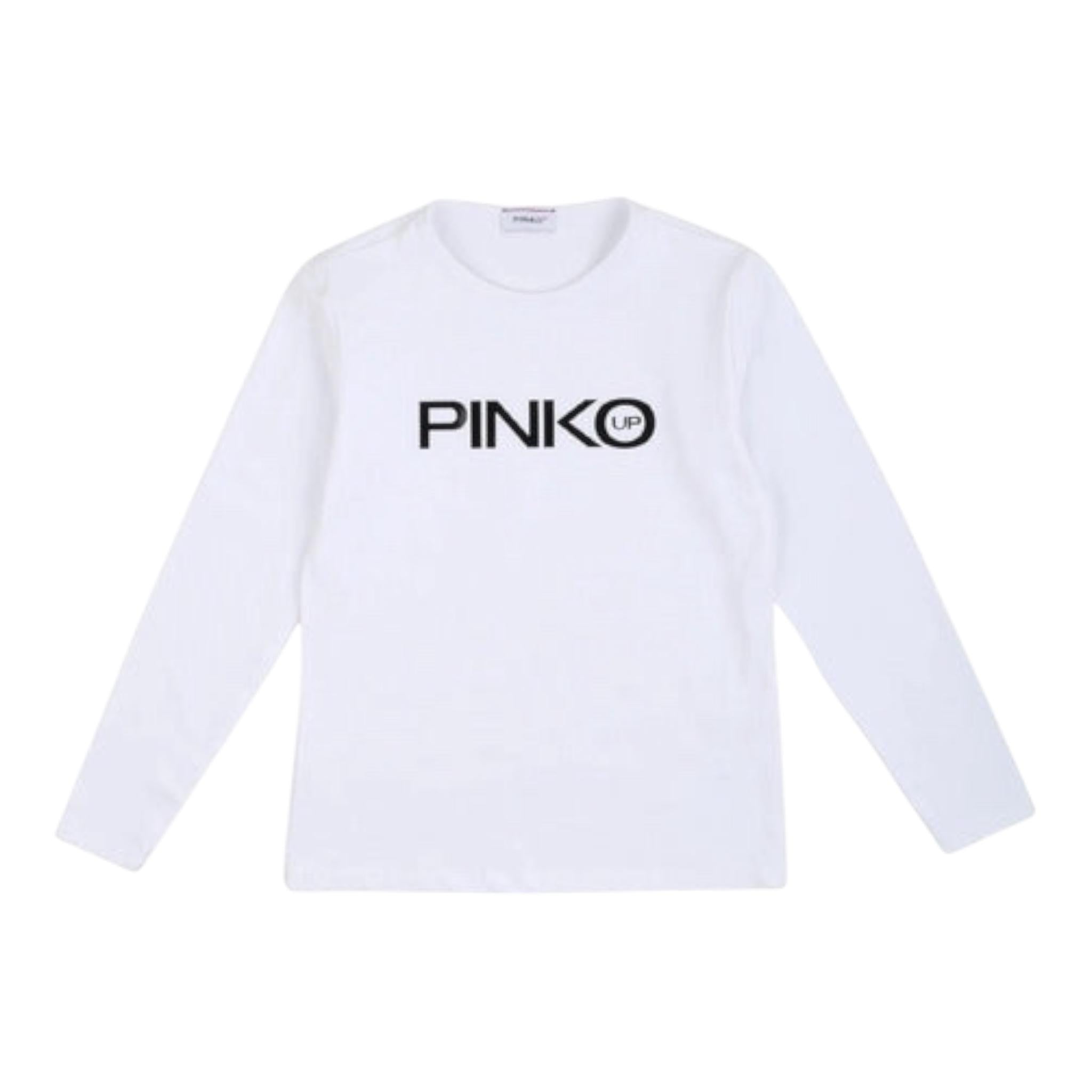 PINKO shirt girocollo tinta unita con stampa Bianco per Bambina F4PIJGTH151 BIANCO PINKO 
