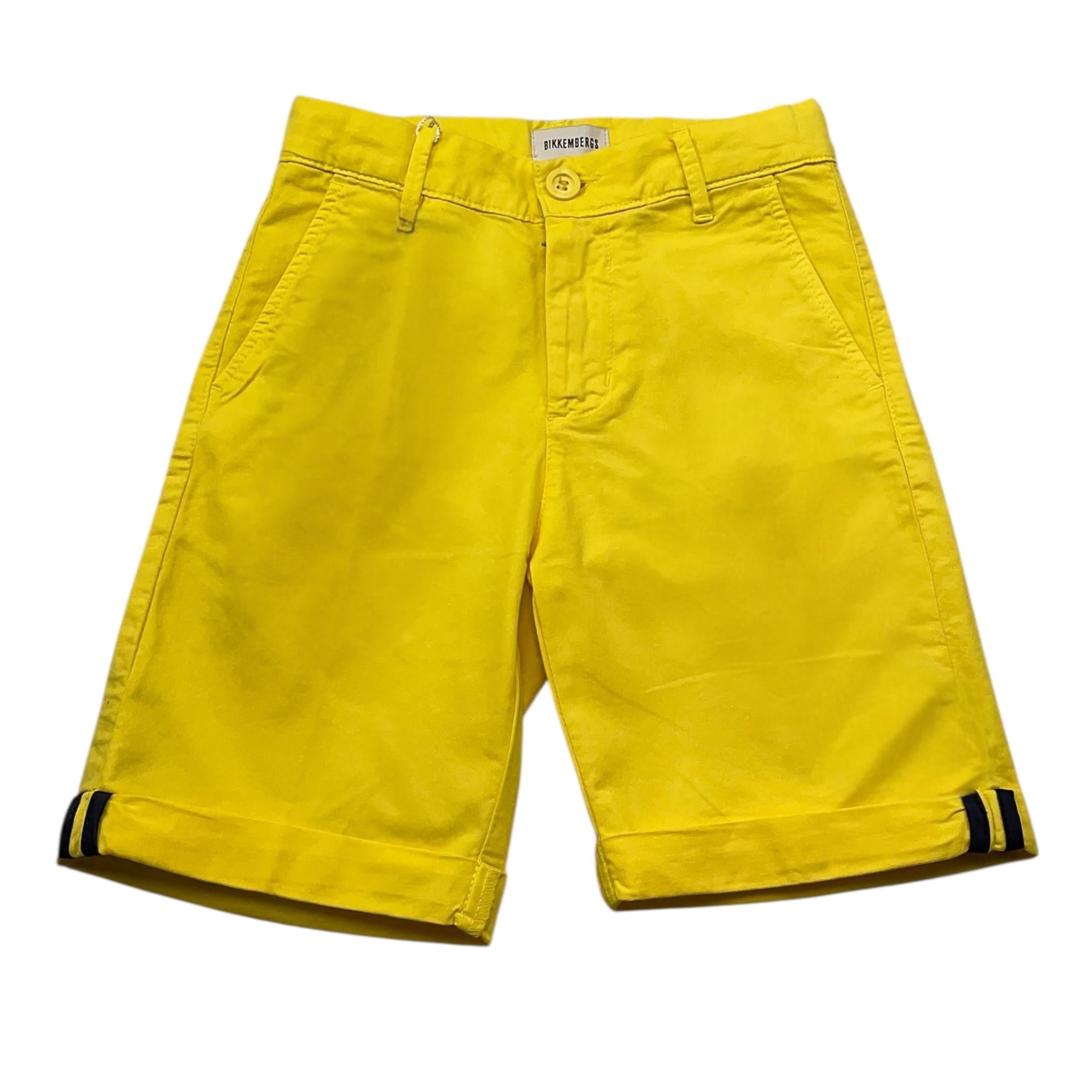 Bikkembergs Bermuda Tinta Unita con Girovita Regolabile per Bambino BK3066 GIALLO BiKKEMBERGS 