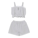 Il Gufo Completo 2 Pezzi Top-Short Fantasia A Righe per Bambina P25DP546C10800 BIANCO/GRIGIO IL GUFO 