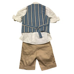 Mai'S Kids Completo 4 Pezzi Camicia-Gilet-Pantalone-Papillon per Bambino RAYAN AZZURRO MAI'S KIDS 