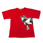 MOSCHINO t-shirt girocollo tinta unita con stampa Rosso per Bambina HWM05G ROSSO MOSCHINO 