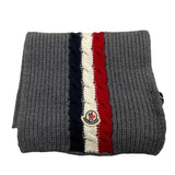 MONCLER sciarpa tinta unita con logo Grigio per Bambino 9543500011 GRIGIO MONCLER 