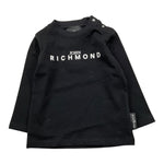 JOHN RICHMOND shirt girocollo tinta unita con stampa Nero per Neonato RIA25012TS NERO JOHN RICHMOND 