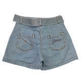 Lanvin Schlichte Jeansshorts mit hellblauem Riemen für Mädchen